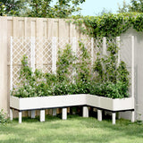 Vidaxx Pflanzgefäß mit Spalier 160x120x142 cm Polypropylen weiß