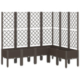 Vidaxx Pflanzgefäß mit Spalier 160x120x142 cm Polypropylen braun