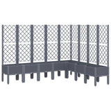 VidaXL Planter with slat work 200x160x142 cm Polypropene gray