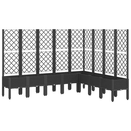 Vidaxx Pflanzgefäß mit Spalier 200x160x142 cm Polypropylen schwarz