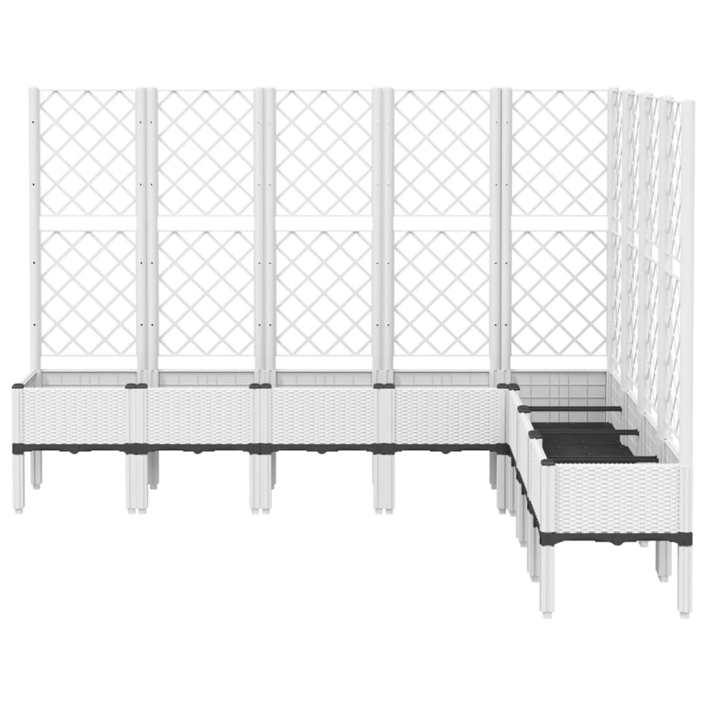 VidaXL Plannet with slat work 200x160x142 cm Polypropene white