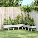 Vidaxx Pflanzgefäß mit Spalier 200x160x142 cm Polypropylen weiß