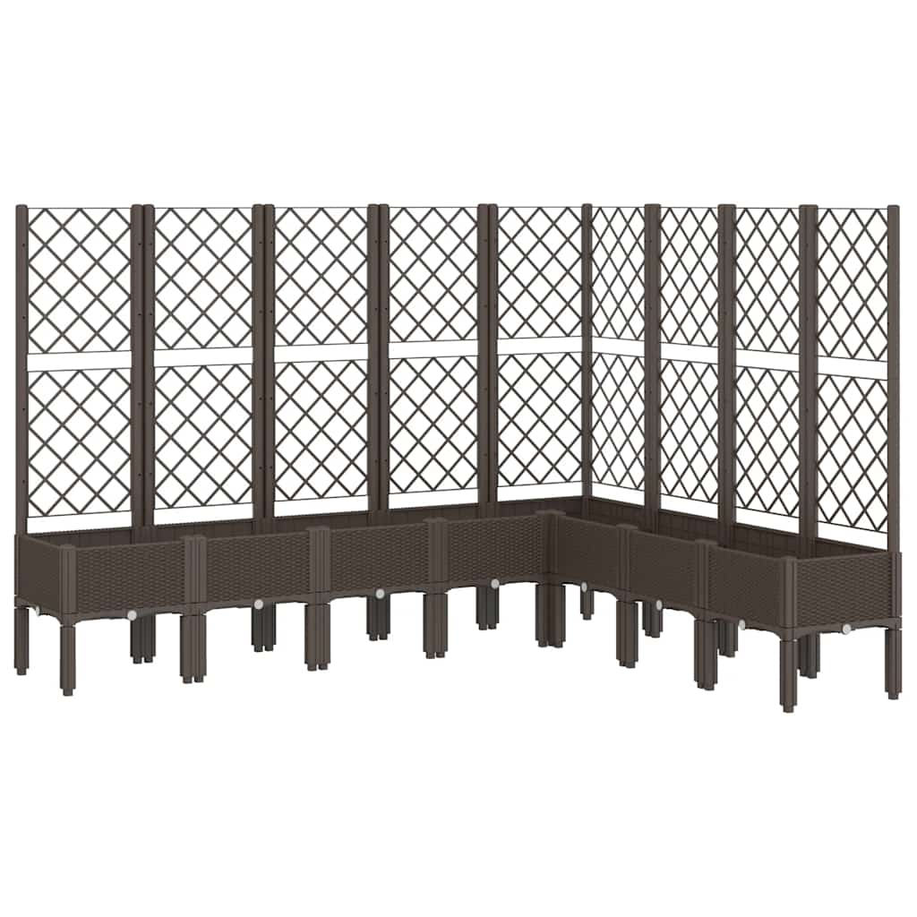 Vidaxx Pflanzgefäß mit Spalier 200x160x142 cm Polypropylen braun