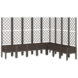 VidaXL Planter with slat work 200x160x142 cm Polypropene brown