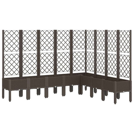 Vidaxx Pflanzgefäß mit Spalier 200x160x142 cm Polypropylen braun