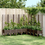 Plantador Vidaxl con Slat Work 200x160x142 cm Polypropene Brown