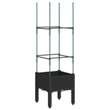 Vidaxx Pflanzgefäß mit Spalier 40x40x142,5 cm Polypropylen schwarz