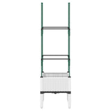 Vidaxx Pflanzgefäß mit Spalier 40x40x142,5 cm Polypropylen weiß
