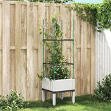 Vidaxx Pflanzgefäß mit Spalier 40x40x142,5 cm Polypropylen weiß