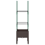 Vidaxx Pflanzgefäß mit Spalier 40x40x142,5 cm Polypropylen braun