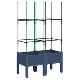 Vidaxx Pflanzgefäß mit Spalier 80x40x142,5 cm Polypropylen grau