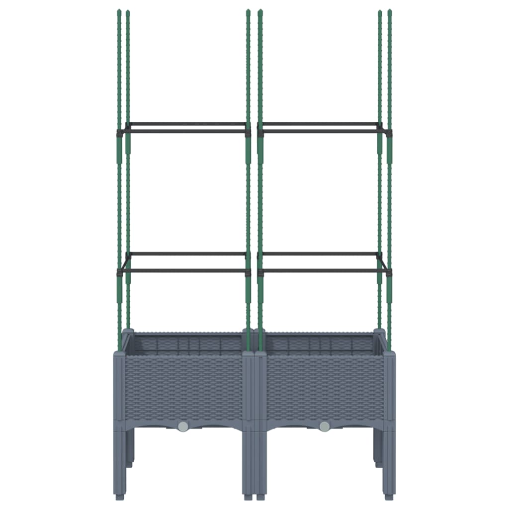 Vidaxl Plannet mit SLAT 80x40x142.5 cm Polypropengrau