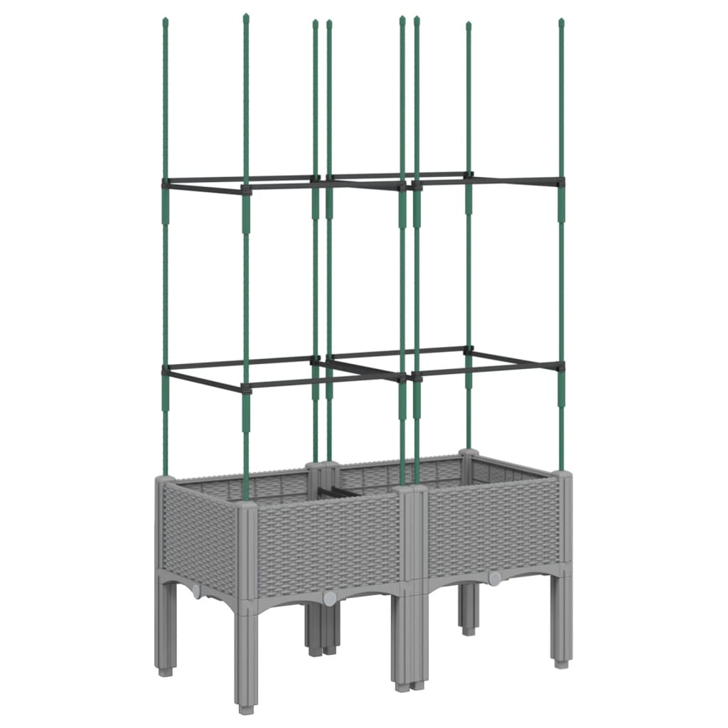 Vidaxl Planning Box s SLAT 80x40x142.5 cm polypropen světle šedá