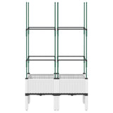Vidaxx Pflanzgefäß mit Spalier 80x40x142,5 cm Polypropylen weiß