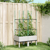 Vidaxx Pflanzgefäß mit Spalier 80x40x142,5 cm Polypropylen weiß