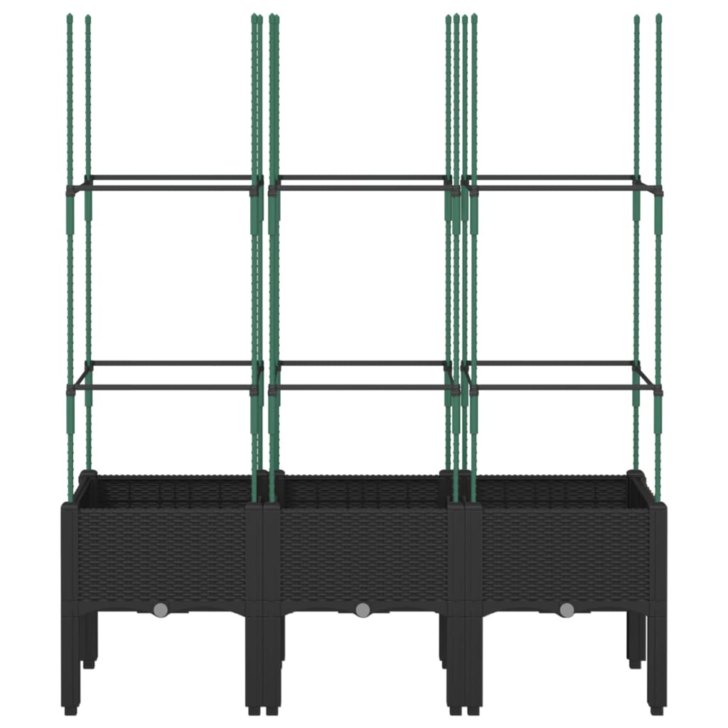 Vidaxl Planter s Latwerk 120x40x142.5 cm polypropen černé