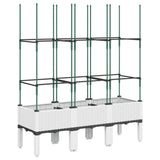 Vidaxx Pflanzgefäß mit Spalier 120x40x142,5 cm Polypropylen weiß