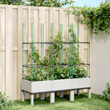 Vidaxx Pflanzgefäß mit Spalier 120x40x142,5 cm Polypropylen weiß