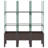 Vidaxx Pflanzgefäß mit Spalier 120x40x142,5 cm Polypropylen braun