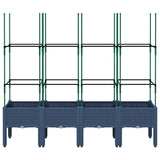 Vidaxx Pflanzgefäß mit Spalier 160x40x142,5 cm Polypropylen grau