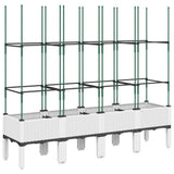 Vidaxx Pflanzgefäß mit Spalier 160x40x142,5 cm Polypropylen weiß