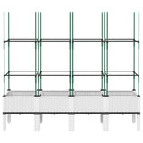 Vidaxx Pflanzgefäß mit Spalier 160x40x142,5 cm Polypropylen weiß