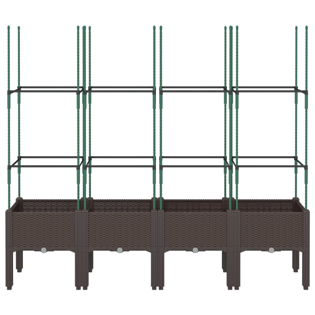 Vidaxl Planning Box s SLAT 160x40X142.5 cm polypropen hnědá