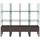 Boîte de planification Vidaxl avec Slat 160x40x142.5 cm Brun polypropène