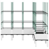 Vidaxx Pflanzgefäß mit Spalier 160x120x142,5 cm Polypropylen weiß