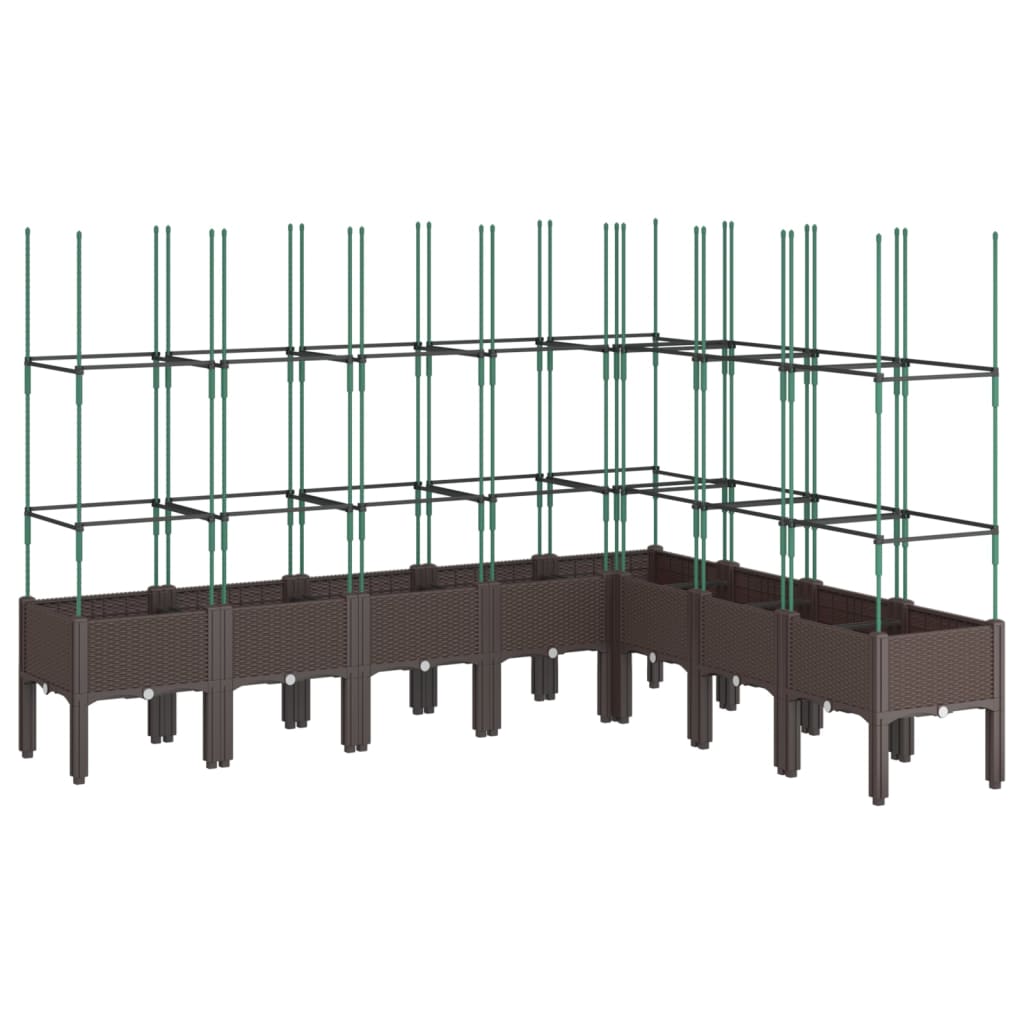 Vidaxl Planning Box s lamenou 200x160x142,5 cm polypropen hnědá