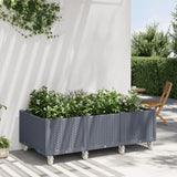 Plantador Vidaxl con ruedas 150x80x54 cm Polypropene Gray