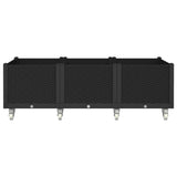 Vidaxx Pflanzgefäß mit Rädern 150x80x54 cm Polypropylen schwarz