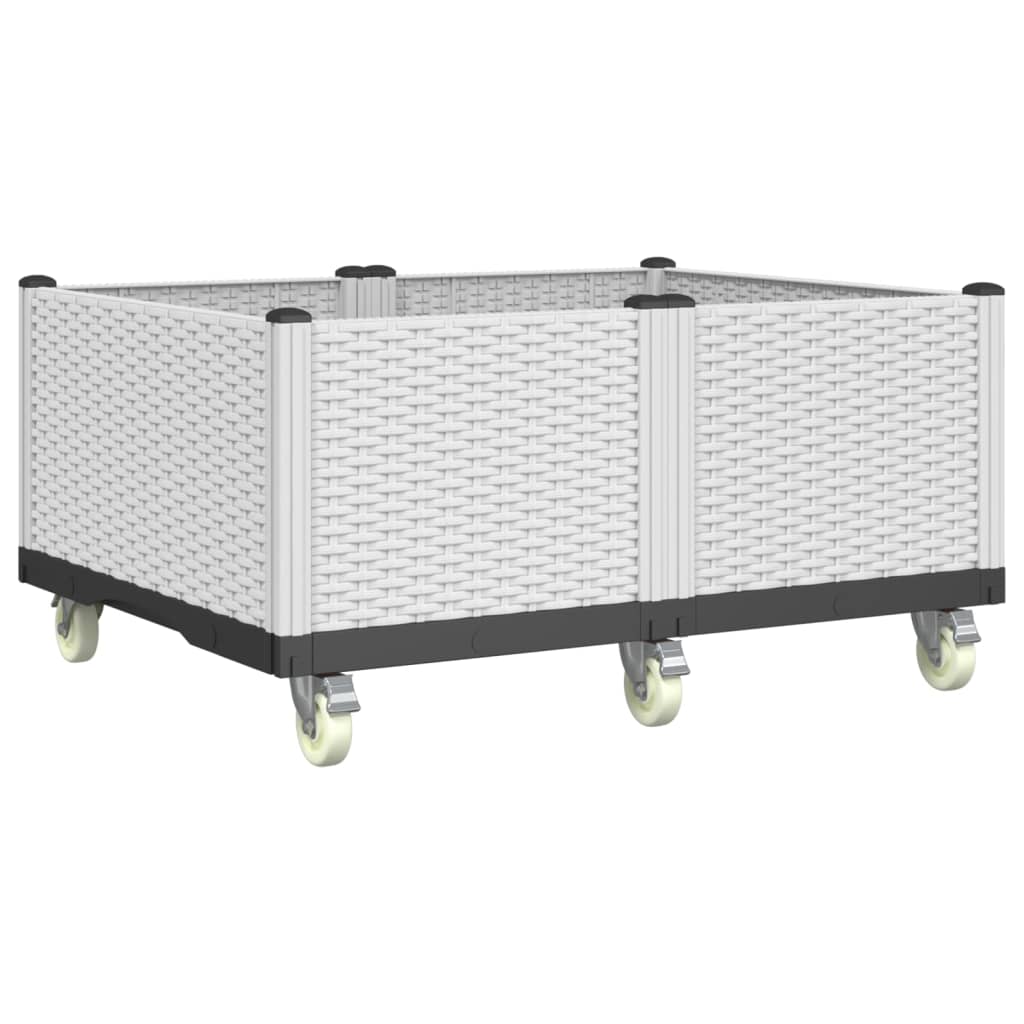 Vidaxx Pflanzgefäß mit Rädern 100x80x54 cm Polypropylen weiß