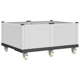 Vidaxx Pflanzgefäß mit Rädern 100x80x54 cm Polypropylen weiß