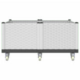 Vidaxx Pflanzgefäß mit Rädern 100x80x54 cm Polypropylen weiß