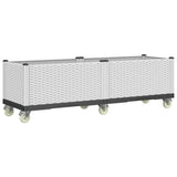 Vidaxx Pflanzgefäß mit Rädern 160x50x54 cm Polypropylen weiß