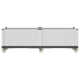 Vidaxx Pflanzgefäß mit Rädern 160x50x54 cm Polypropylen weiß