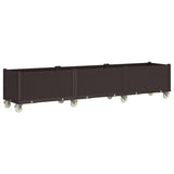 VidaXL Pflanzgefäß mit Rädern 240x50x54 cm Polypropylen braun