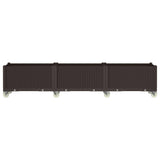 VidaXL Pflanzgefäß mit Rädern 240x50x54 cm Polypropylen braun