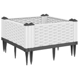 Vidaxx Pflanzgefäß mit Zapfen 42,5x42,5x28,5 cm Polypropylen weiß