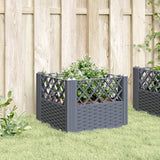 Jardinière Vidaxl avec broches 43.5x43.5x43,5 cm Gray en polypropène