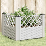 Vidaxx Pflanzgefäß mit Zapfen 43,5x43,5x43,5 cm Polypropylen weiß
