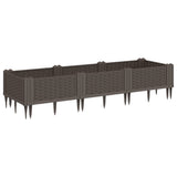 Vidaxx Pflanzgefäß mit Zapfen 125x40x28,5 cm Polypropylen braun
