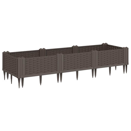 Vidaxx Pflanzgefäß mit Zapfen 125x40x28,5 cm Polypropylen braun