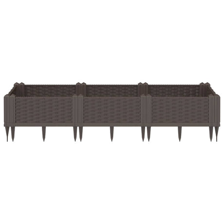 Vidaxx Pflanzgefäß mit Zapfen 125x40x28,5 cm Polypropylen braun