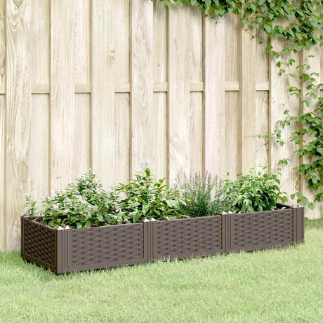 Vidaxx Pflanzgefäß mit Zapfen 125x40x28,5 cm Polypropylen braun