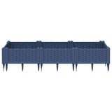 Vidaxx Pflanzgefäß mit Zapfen 125x40x28,5 cm Polypropylen blaugrau