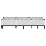 Vidaxx Pflanzgefäß mit Zapfen 125x40x28,5 cm Polypropylen weiß