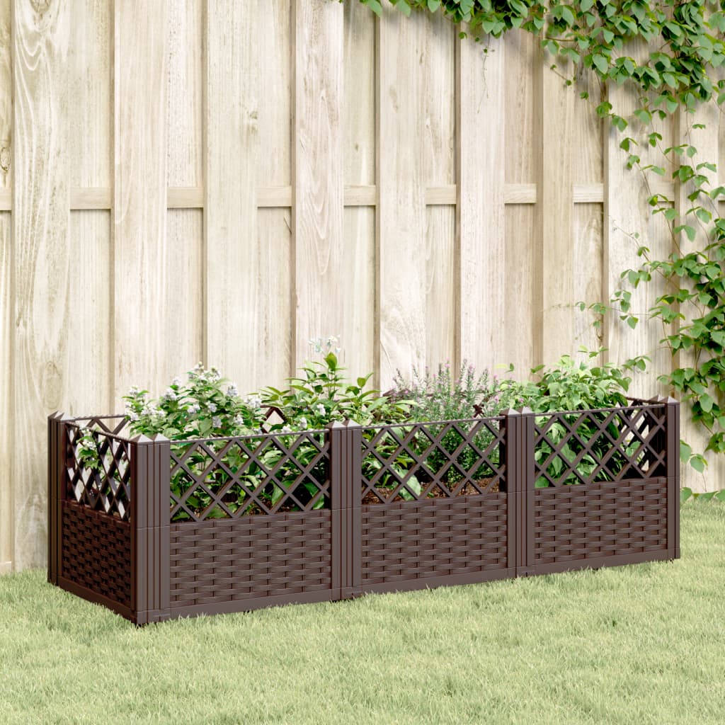 Vidaxx Pflanzgefäß mit Zapfen 123,5x43,5x43,5 cm Polypropylen braun