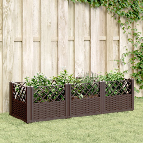 Vidaxx Pflanzgefäß mit Zapfen 123,5x43,5x43,5 cm Polypropylen braun